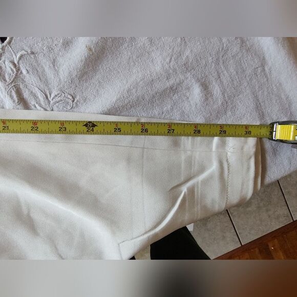 Women’s High-Waisted Wide Leg Dress Pants White 2XL | Elegant Work Trousers - Picture 7 of 7